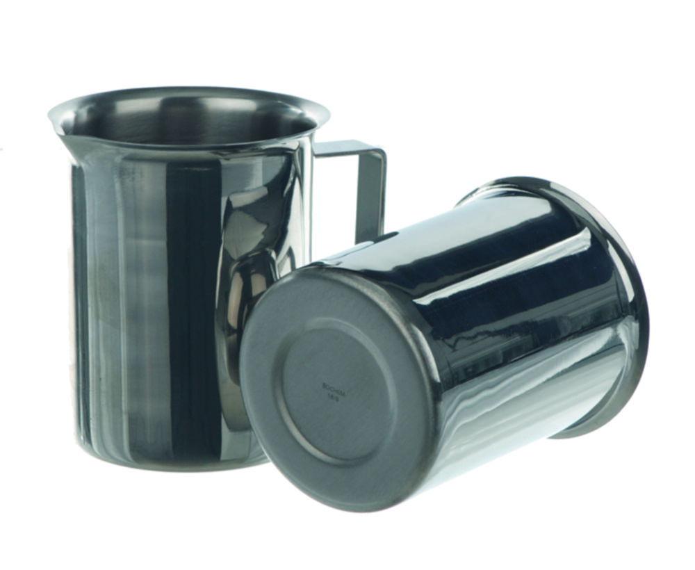 BOCHEM Beaker 5000 ml, 18/10 Steel with Rim, Spout and Handle