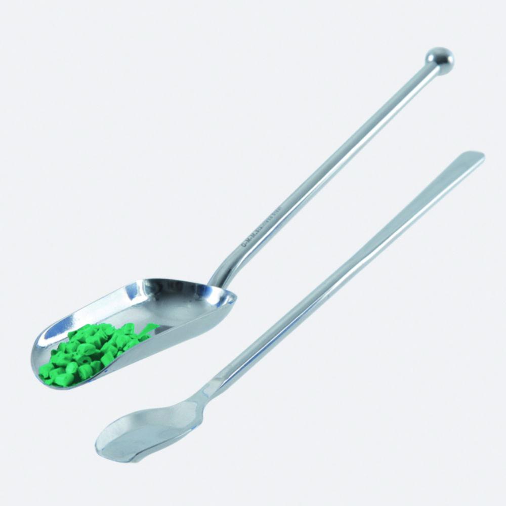 ISOLAB Stainless Steel Spoon Chemical, 11x30mm, Total Length 190mm