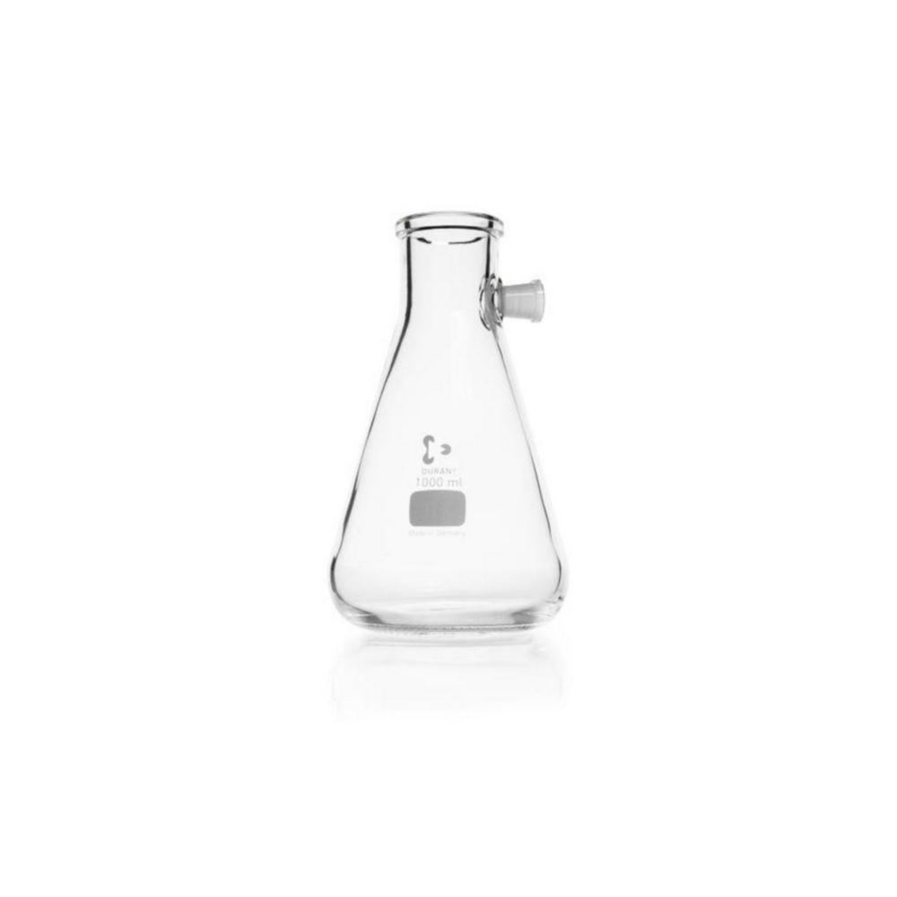 DWK Duran Filtering Flask, 1000 ml, Erlenmeyer Shape, with Tubulation