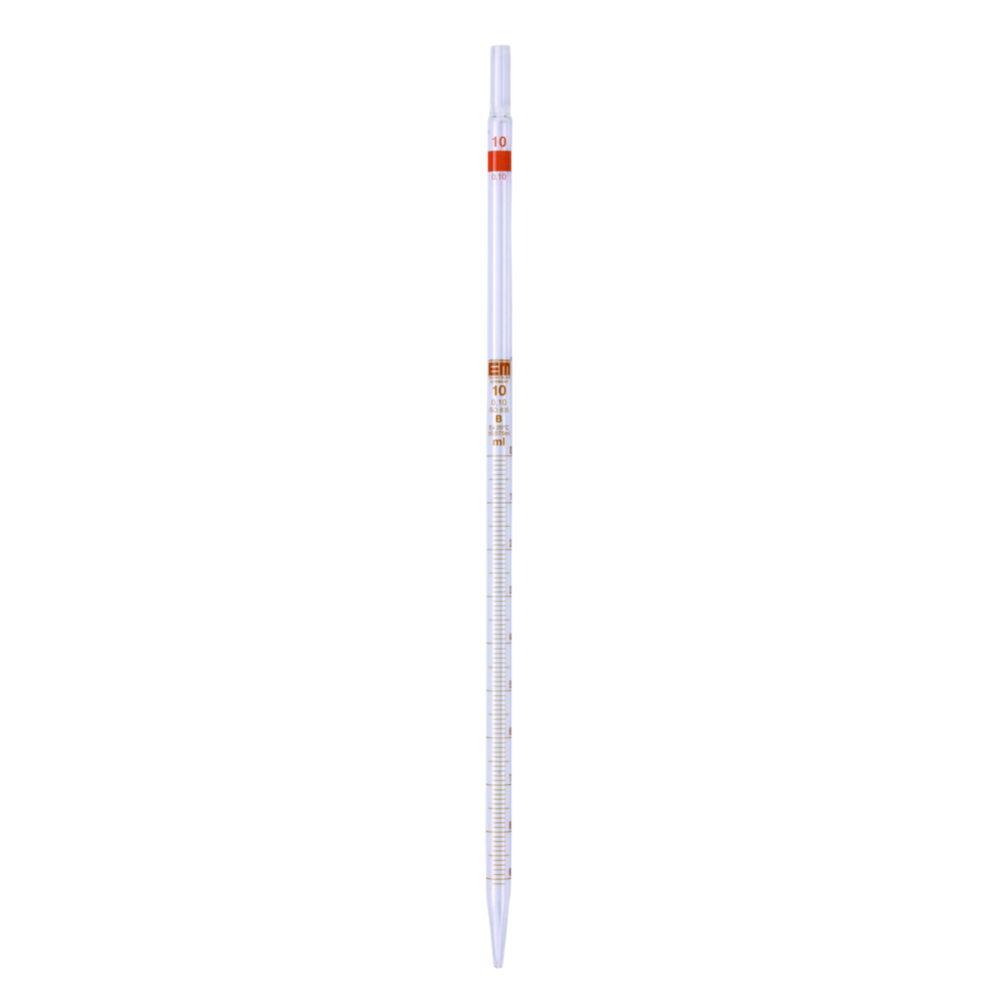 Hirschmann Laborgeräte Graduated Pipette 1:0.01ml, Clear Glass, Brown Graduated