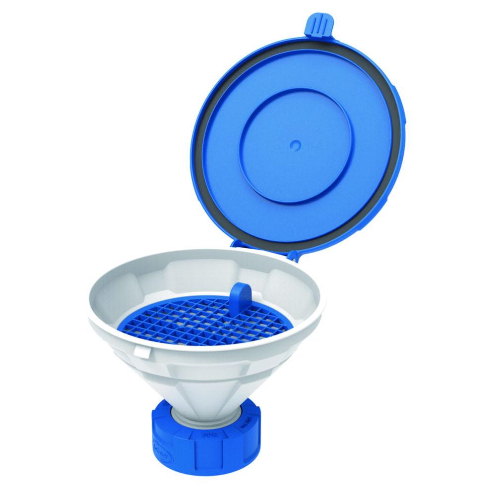 SCAT Funnel with Lid "MARCO", V2.0, S60/61, PE-HD with Removable Sieve, Ø 140 mm