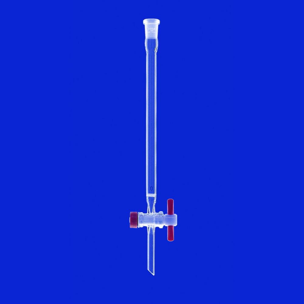 Lenz-Laborglas Chromatographic Column with Frit and PTFE Valve Stopcock, 200 mm Length, 10 mm Ø