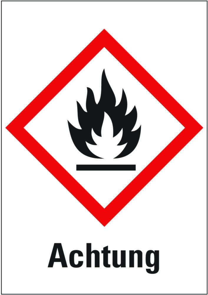 Kroschke Hazardous Material Symbol — “Warning: Igniting Substances”, 37 × 52 mm, Pack of 6
