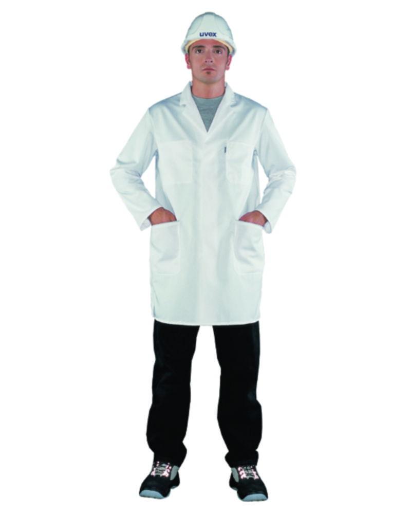 Uvex Men’s Laboratory Coat, Size 44/46, White, 65% Polyester, 35% Cotton, Arm Type 81510

