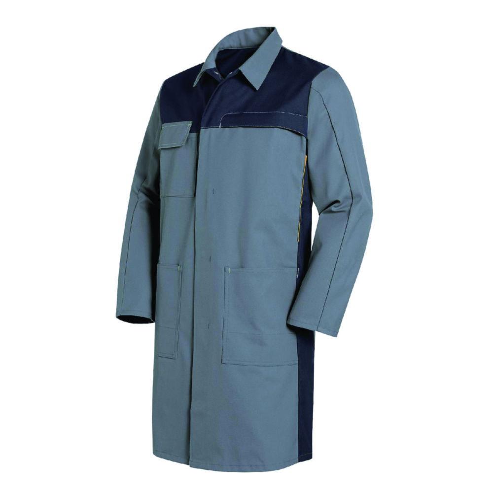 Uvex Men’s Laboratory Coat, Size 98/102, Grey, 65% Cotton, 35% PE, 1/1 Arm with Snaps, Type 16284

