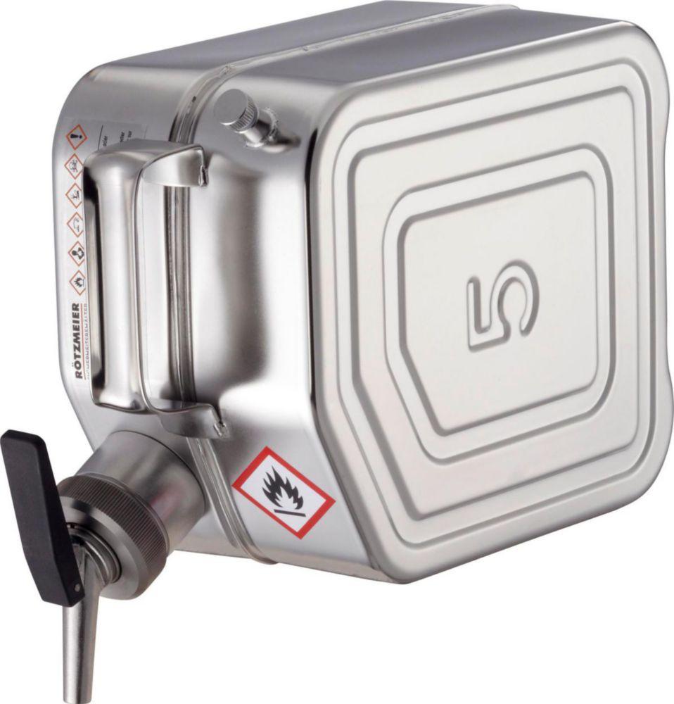 Safety canister 5 ltrs. with tap 1 ½" with overpressure valve