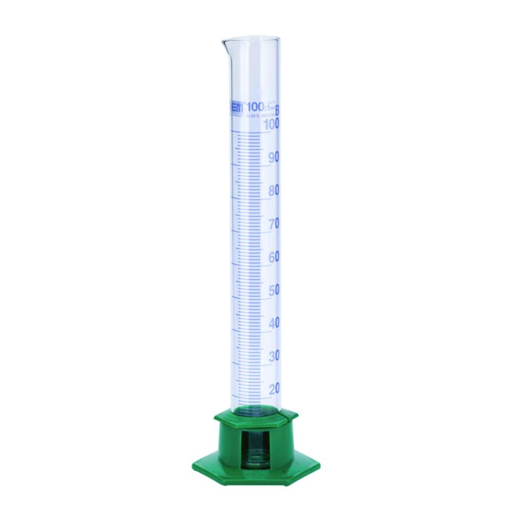 Hirschmann Measuring Cylinders 100 ml with Plastic Foot