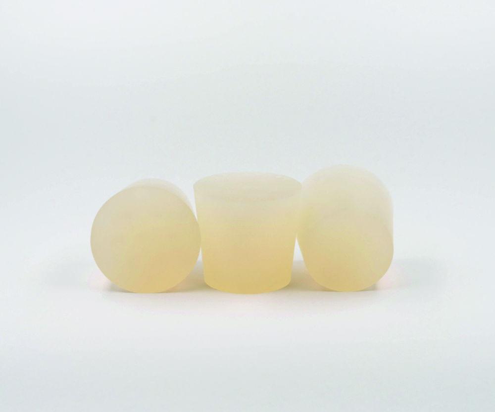 Deutsch & Neumann Silicone Rubber Stoppers, One Hole, 21 x 27 x 30 mm
