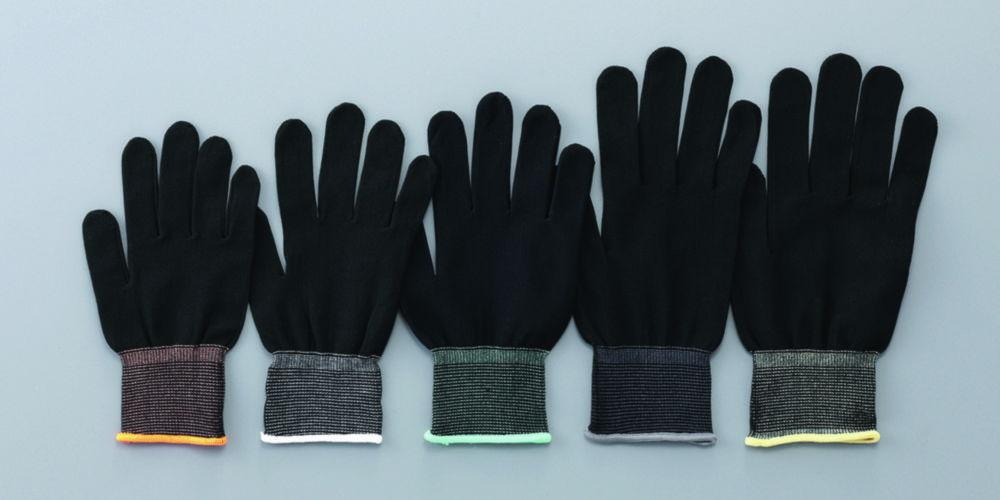 As One ASPURE Inner Gloves, Size XL Black, Overlock, Polyester, Pack of 30x10 Pairs