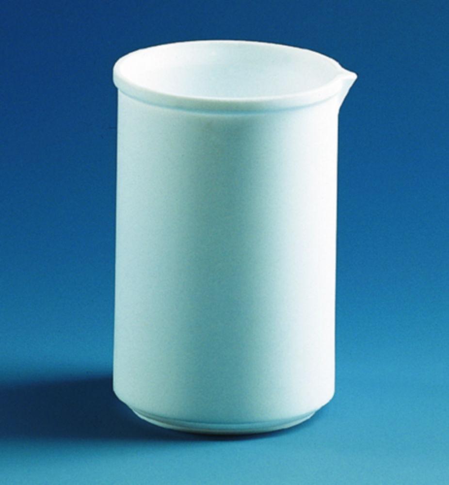 BRAND Beaker 150 ml PTFE Low Form H 70 mm x Ø 60 mm Non-Graduated with Reinforced Rim and Spout

