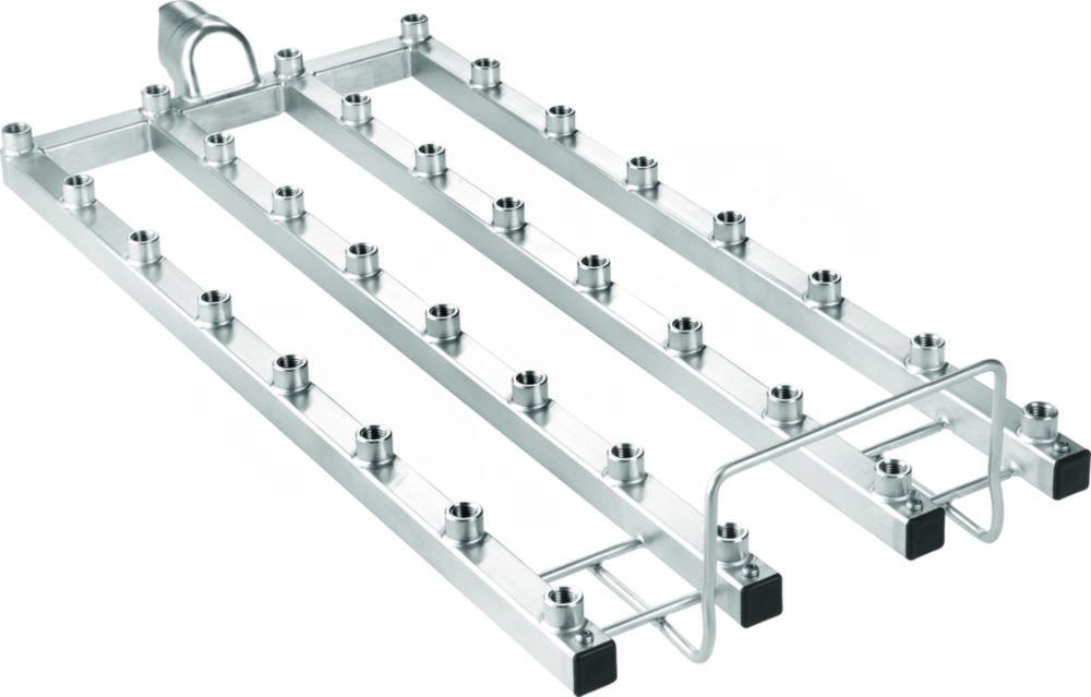 Module 4x8, A 302/3 for holding laboratory glass, with 16 nozzles A 844 und 16 Düsen A 845