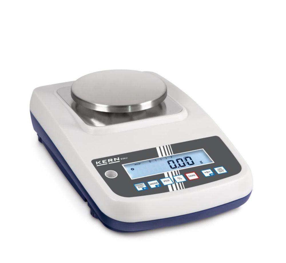 Kern Precision Balance EWJ 600-2M, 600 g / 0.01 g, Calibratable, Weighing Plate Ø 120 mm

