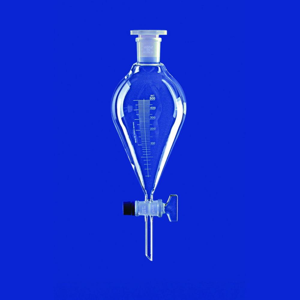 Lenz-Laborglas Separating Funnels, Conical, Cap. ml 250 Socket NS 29/32 Cap. ml 2000
