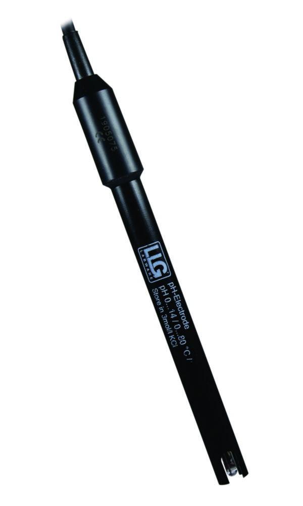 LLG pH Electrode with Temperature Sensor NTC 30k, 1 m Cable with DIN and 4 mm Banana Connector