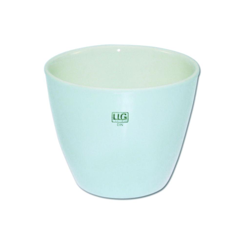 LLG Porcelain Crucible 2/40 DIN 20 mL 40 mm Ø Medium Form Glazed