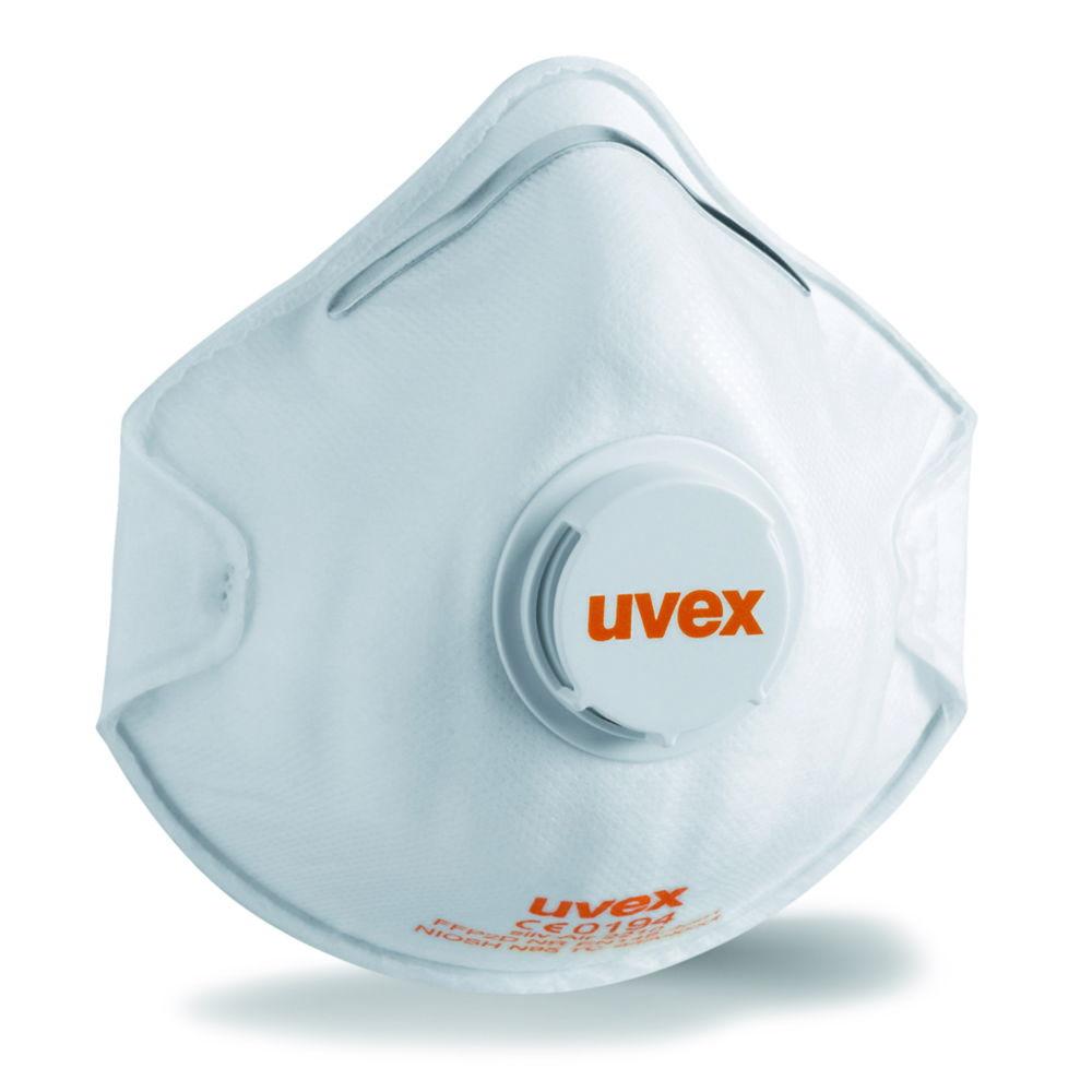 Uvex Respirators Silv-Air Classic 2210 FFP 2 with Valve, White, Pack of 15


