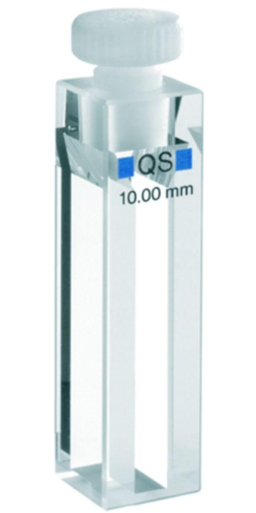 Hellma Cuvette 114F-QS, 10x4mm Thickness Quartz Glass SUPRASIL, 1400 µl with PTFE-Stopper