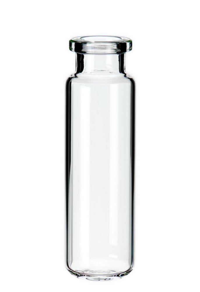 LLG Labware Headspace Crimp Neck Vial N 20-20 22.5 x 75.5 mm Clear Rounded Bottom Flat DIN Neck Pack of 100