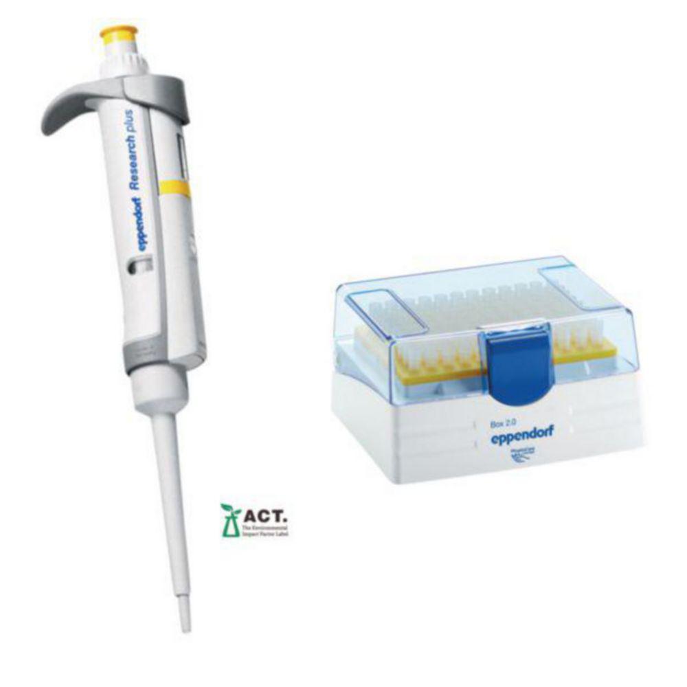 Eppendorf Research Plus G 1-Channel Pipette 20-200 µL, Yellow including EpT.I.P.S.-Box