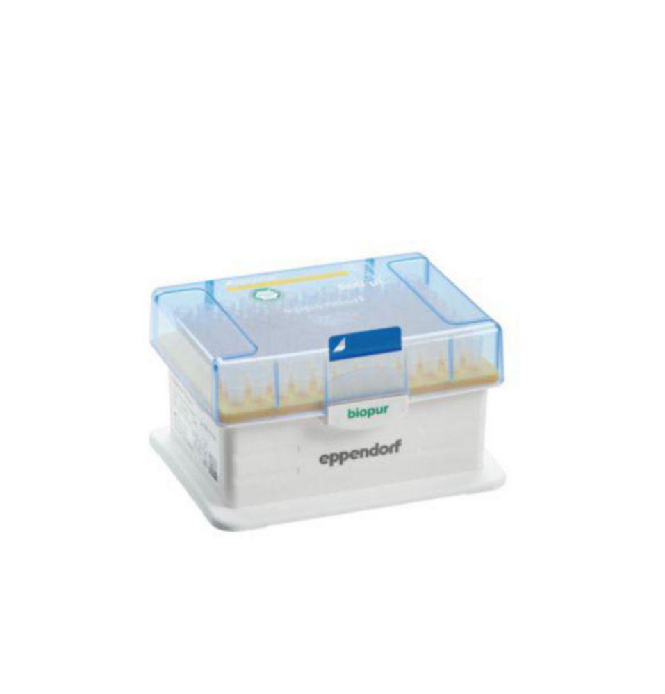 Eppendorf epT.I.P.S. Racks BioPur, 2-200µL, 53mm, Yellow, Colourless Tips, Pack of 480 (5 Racks x 96 Tips)