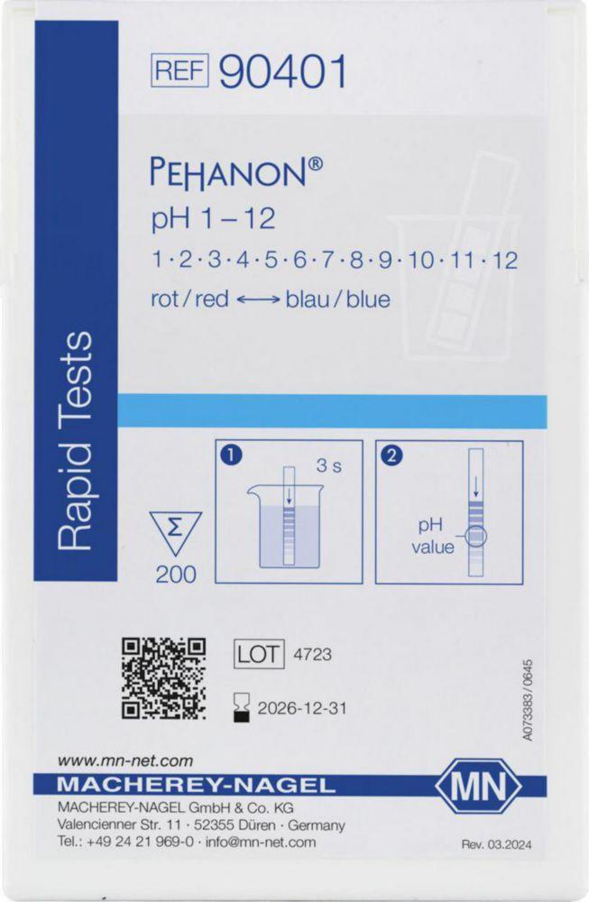 Macherey-Nagel Pehanon pH 1-12 Indicator Paper - Jars with 200 Strips