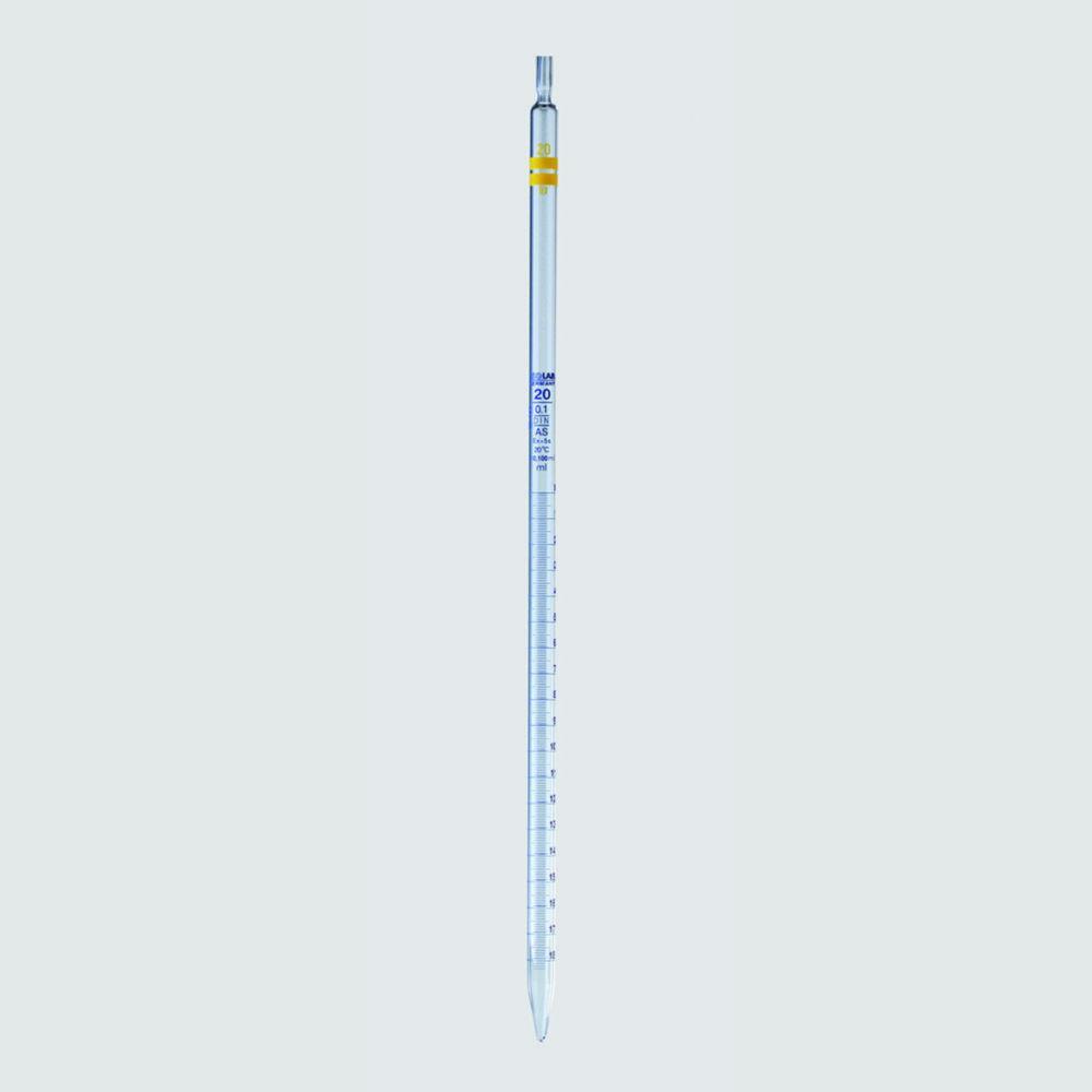 ISOLAB Measuring Pipette 1 mL Class A, Blue Grad, 360 mm, Pack of 10