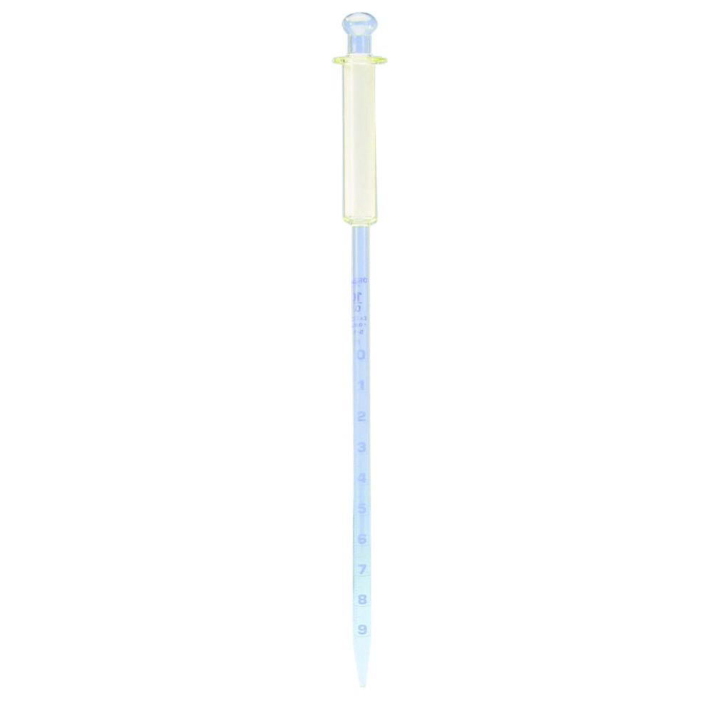 Poulten & Graf Measuring Pipettes Class A with Suction Piston Cap, 5 mL, ±0.05 mL