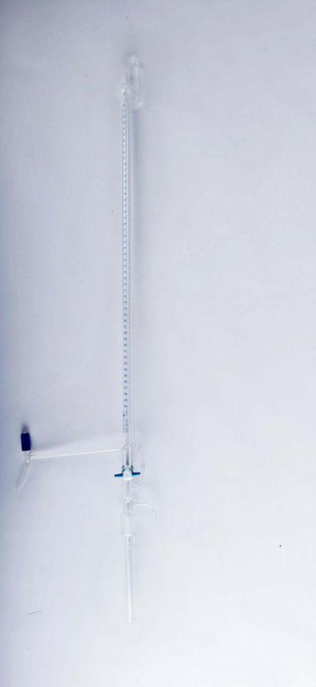 ISOLAB Automatic Burette 50:0.10 mL, Schellbach Clear, Class AS, Blue Graduation, Glass Stopcock & PTFE Valve, Batch Certified