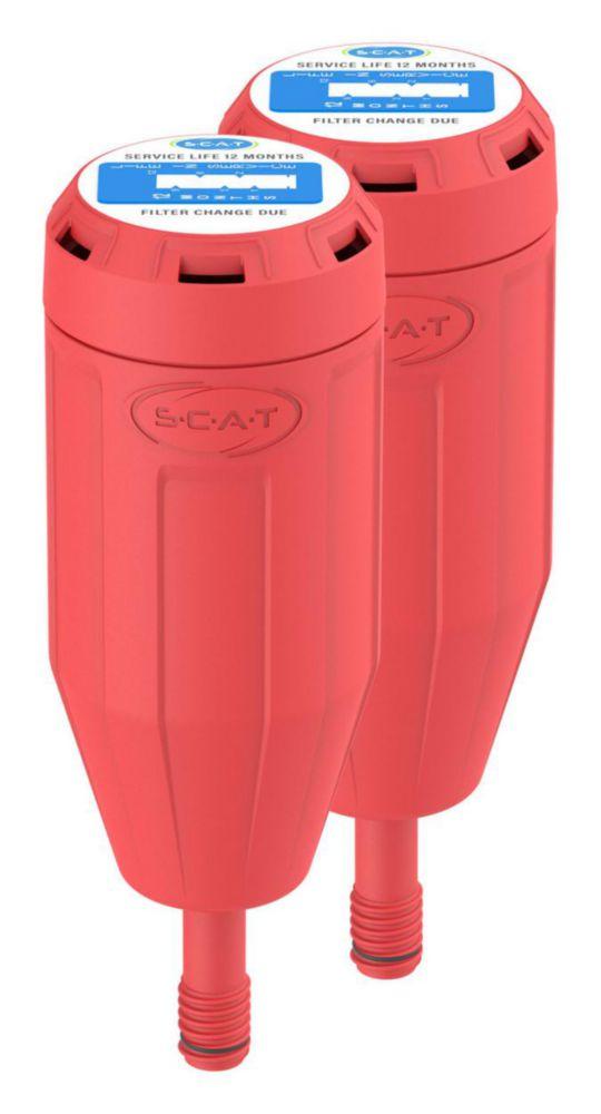 SCAT Exhaust Filter L V3.0 Economy Package with Splash Guard and Change Indicator, Service Life 12 Months, Pack of 2

