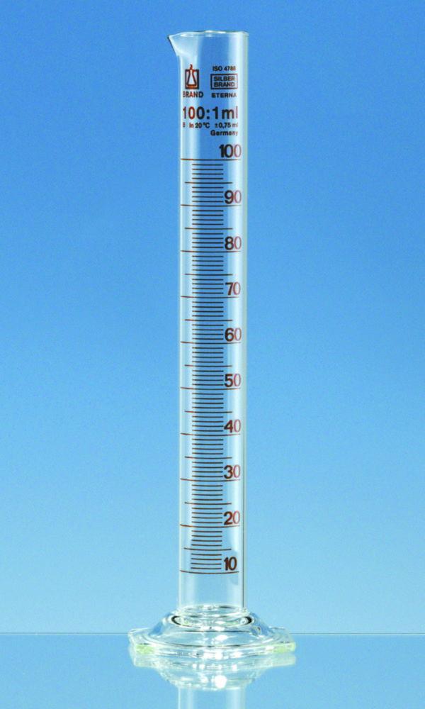 BRAND Measuring Cylinder 25 mL, Tall Form, Class B, Borosilicate 3.3, Pack of 2

