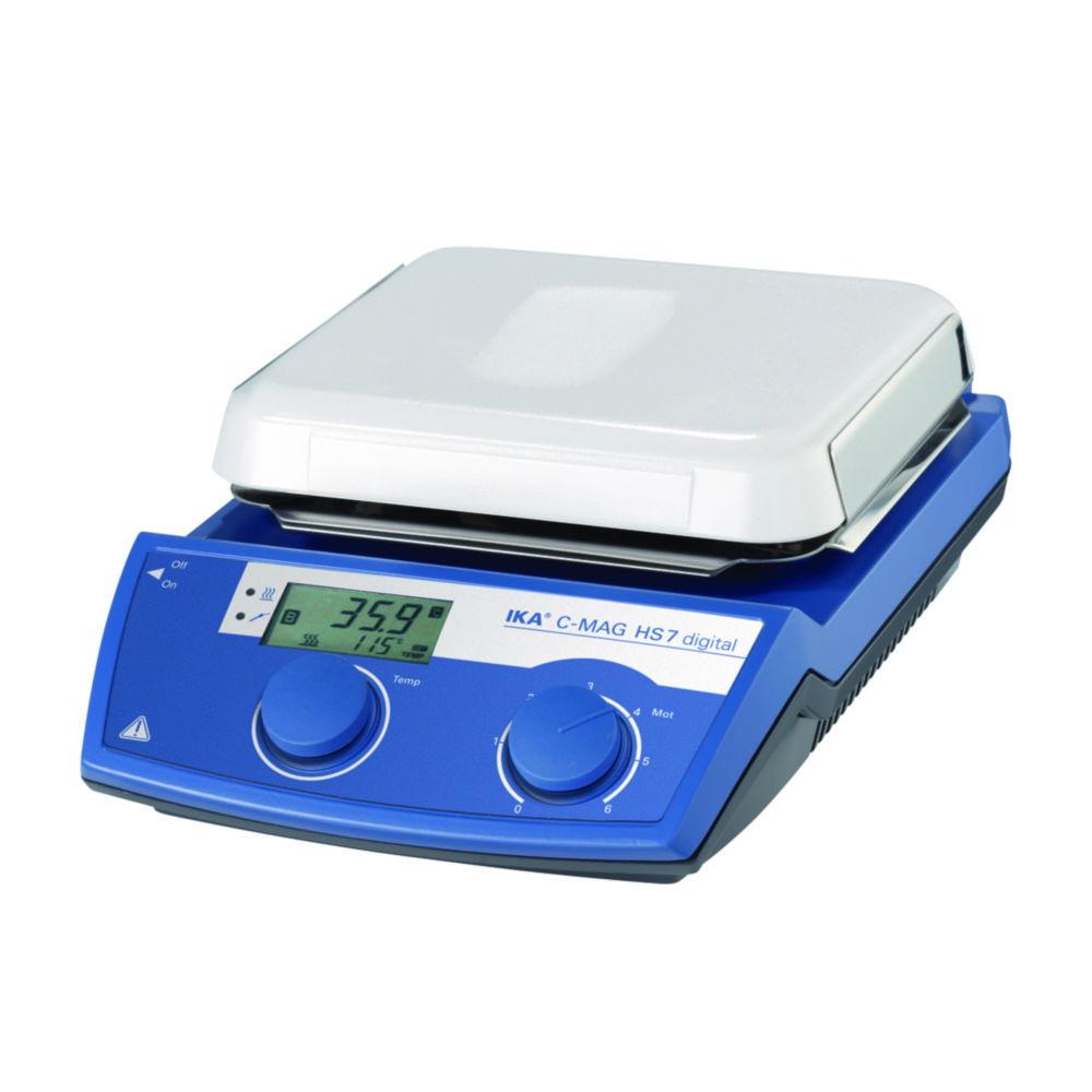 IKA Magnetic Stirrer C-MAG HS 7 Digital S 2 IKAMAG with Heating, Glass Ceramic Hotplate, with UK Plug