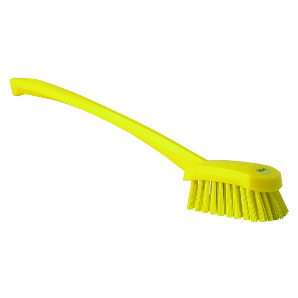 Vikan Washing Brush with Long Handle 415 mm, Hard, Yellow

