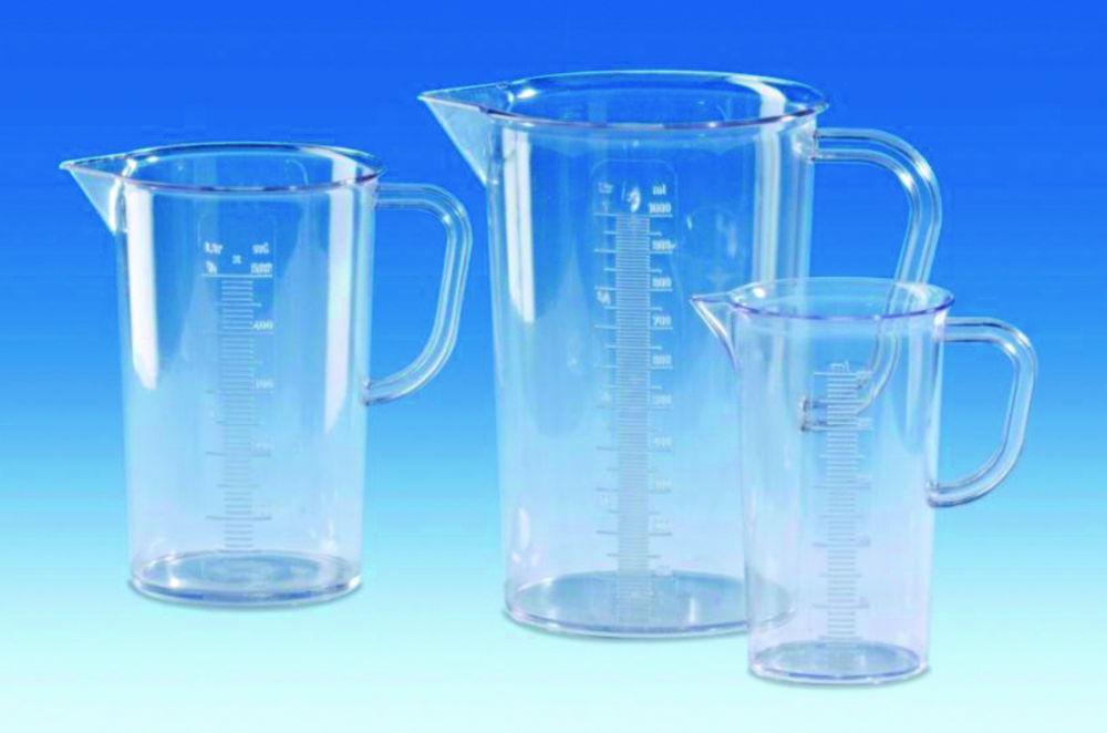 VITLAB Measuring Jugs, 500 ml, SAN Moulded Graduation


