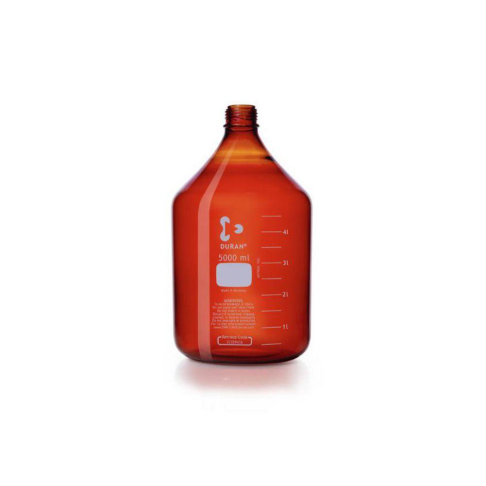 DWK Duran 5L Amber Glass Laboratory Bottle, GL 45, Without Cap
