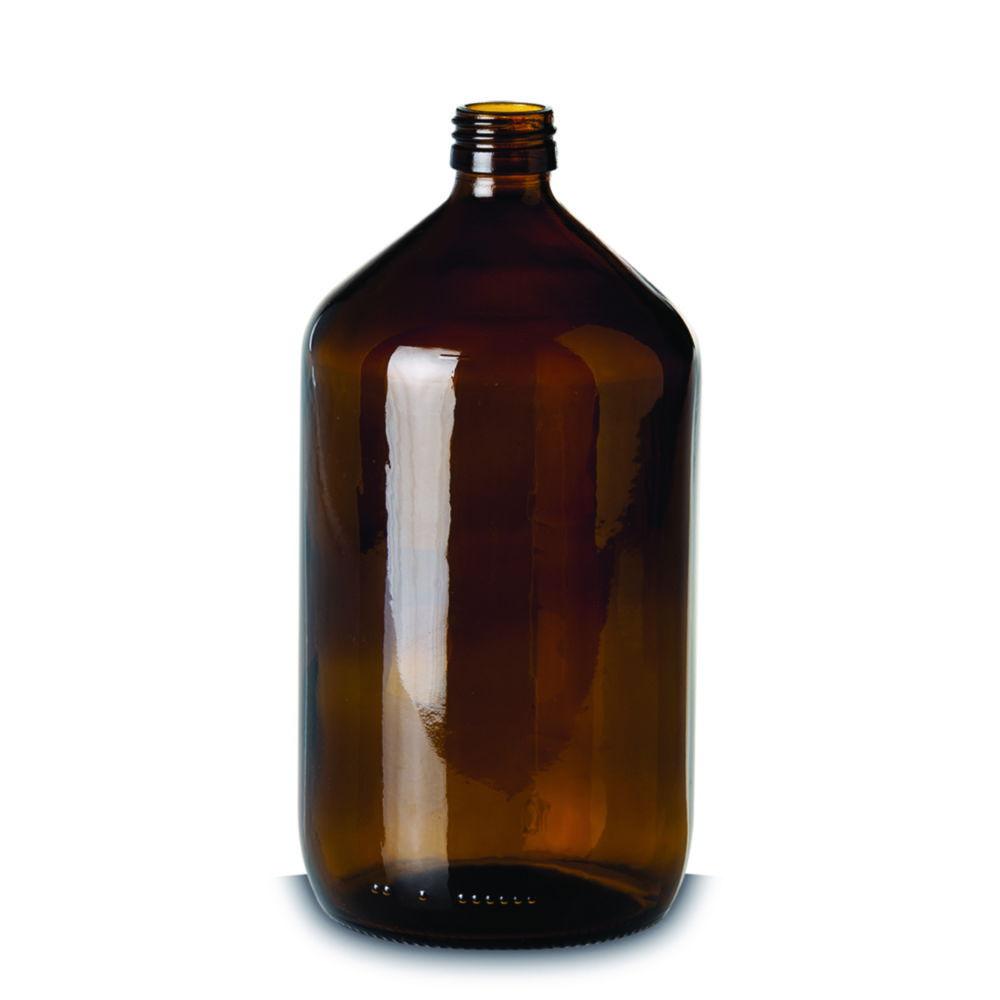 RIXIUS Packing Bottles 1000ml Light Brown Glass PP DIN 28 (Pack of 14)

