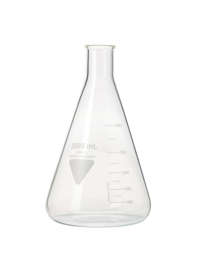 Scherf Erlenmeyer Flask 3000ml Narrow Neck Boro 3.3