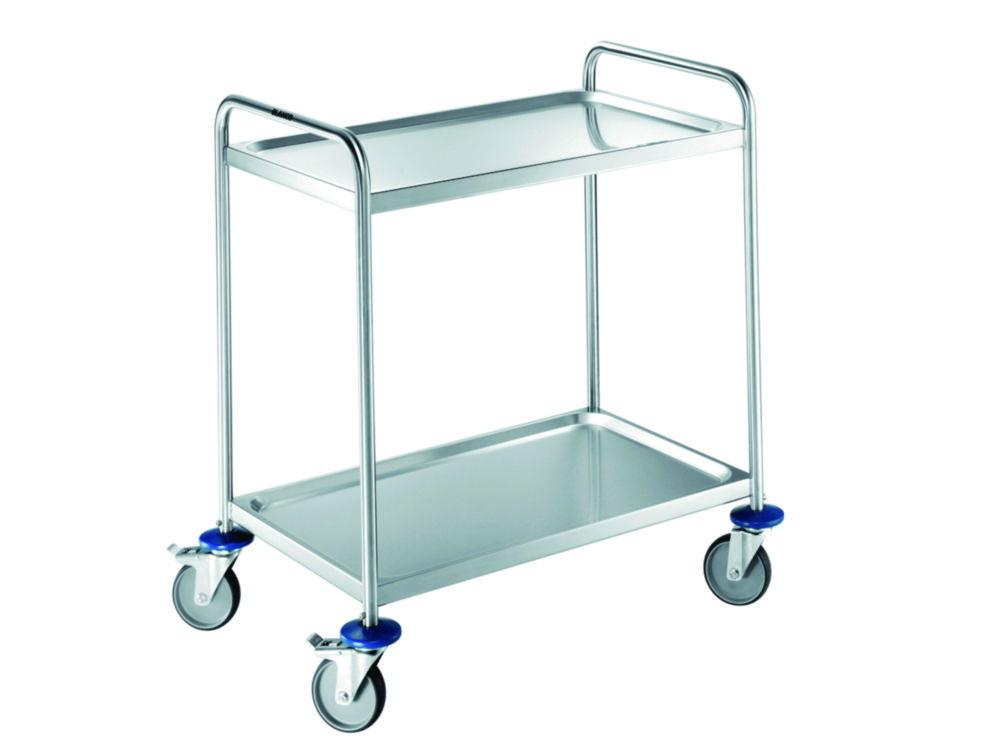 LLG Transport Trolley SW 8 x 5.2, Chrome Nickel Steel, 2 Shelves, 900x600x950 mm