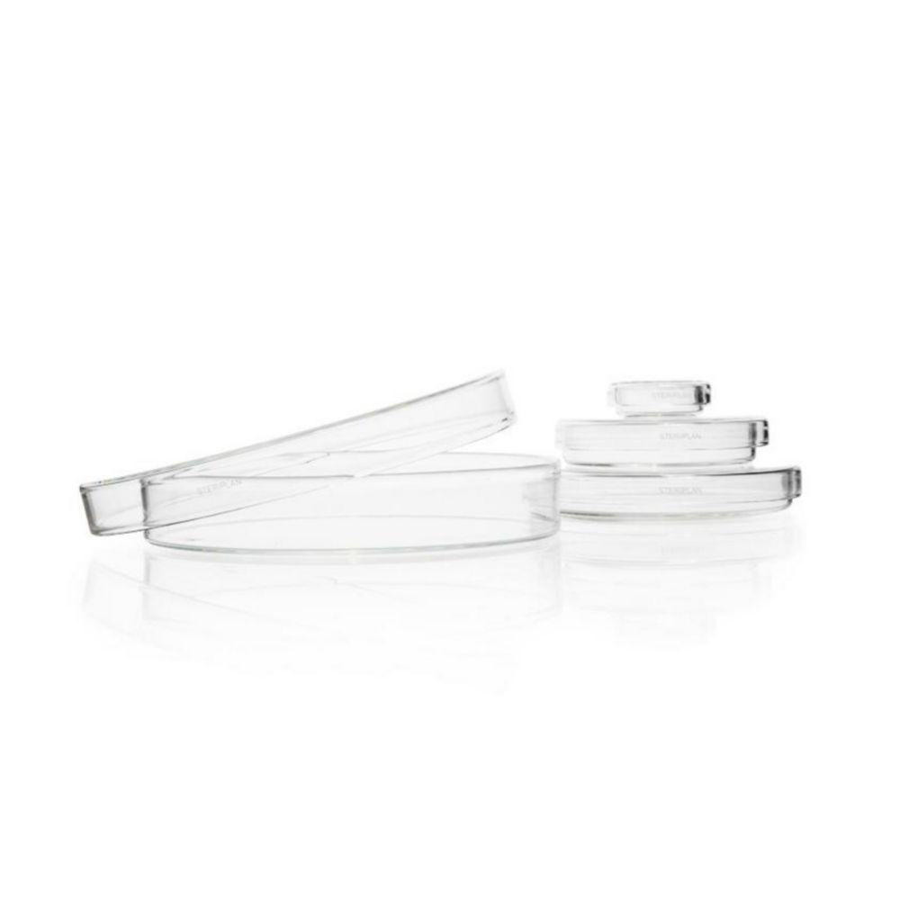 DWK Duran STERIPLAN 100 mm x 20 mm Petri Dishes, Soda-Lime Glass, Pack of 10