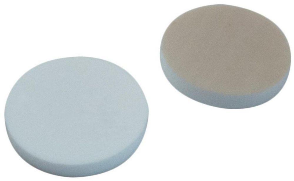 LLG Septa N 22, Silicone Natural/PTFE Beige, Hardness 45° Shore A, Thickness 3.2 mm, Pack of 100