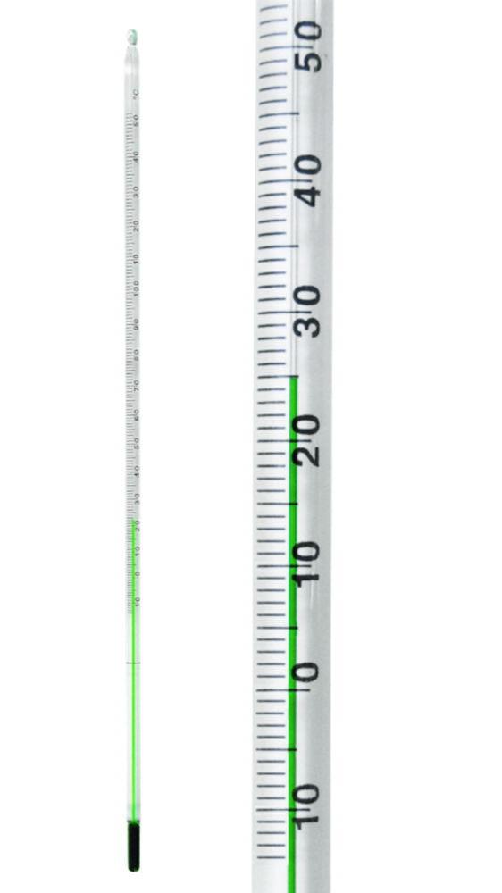 LLG Thermometer Solid Stem -10/0°C +150:1°C 300x5.5–6.5 mm 76 mm Submergence Eco-Friendly Liquid