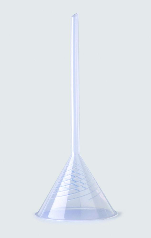 LLG Laboratory Funnel Ø 80mm, PP with Rib Stem, Length 150mm, Pack of 10