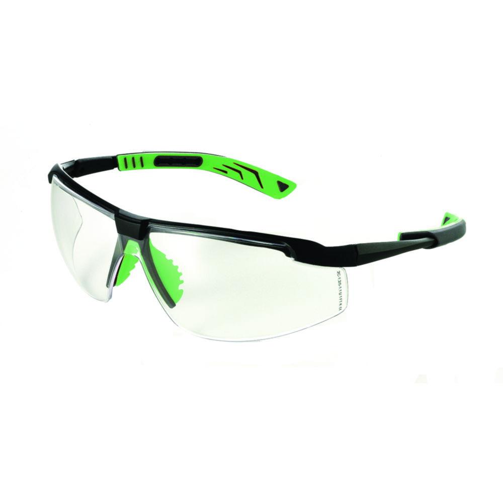 LLG Protection Glasses Comfort, Black/Green Frame, Clear Lenses