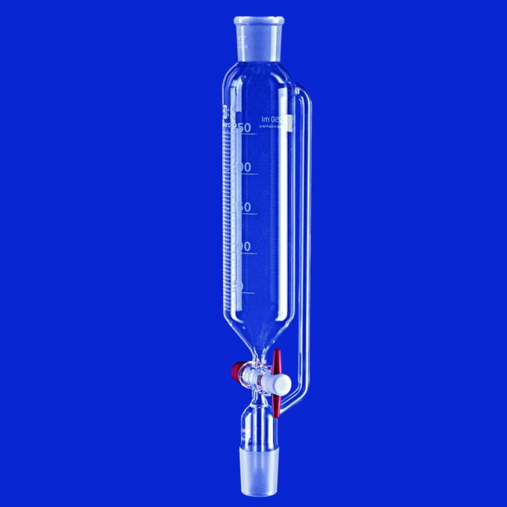 Lenz-Laborglas Dropping Funnel Cylindrical with Pressure Equalizing Tube Cap NS 14/23