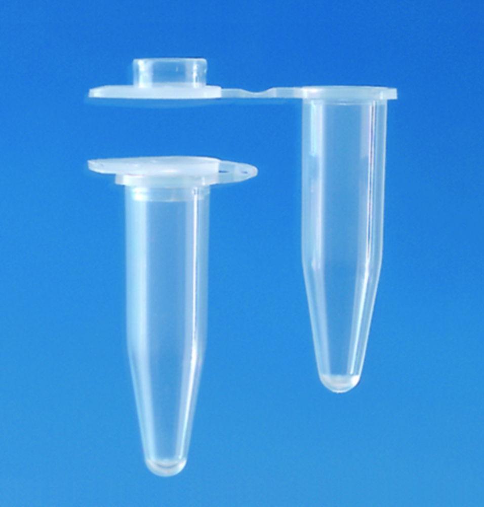 BRAND PCR Tubes 0.2 ml, Transparent Flat Cap, Single Pack of 1000