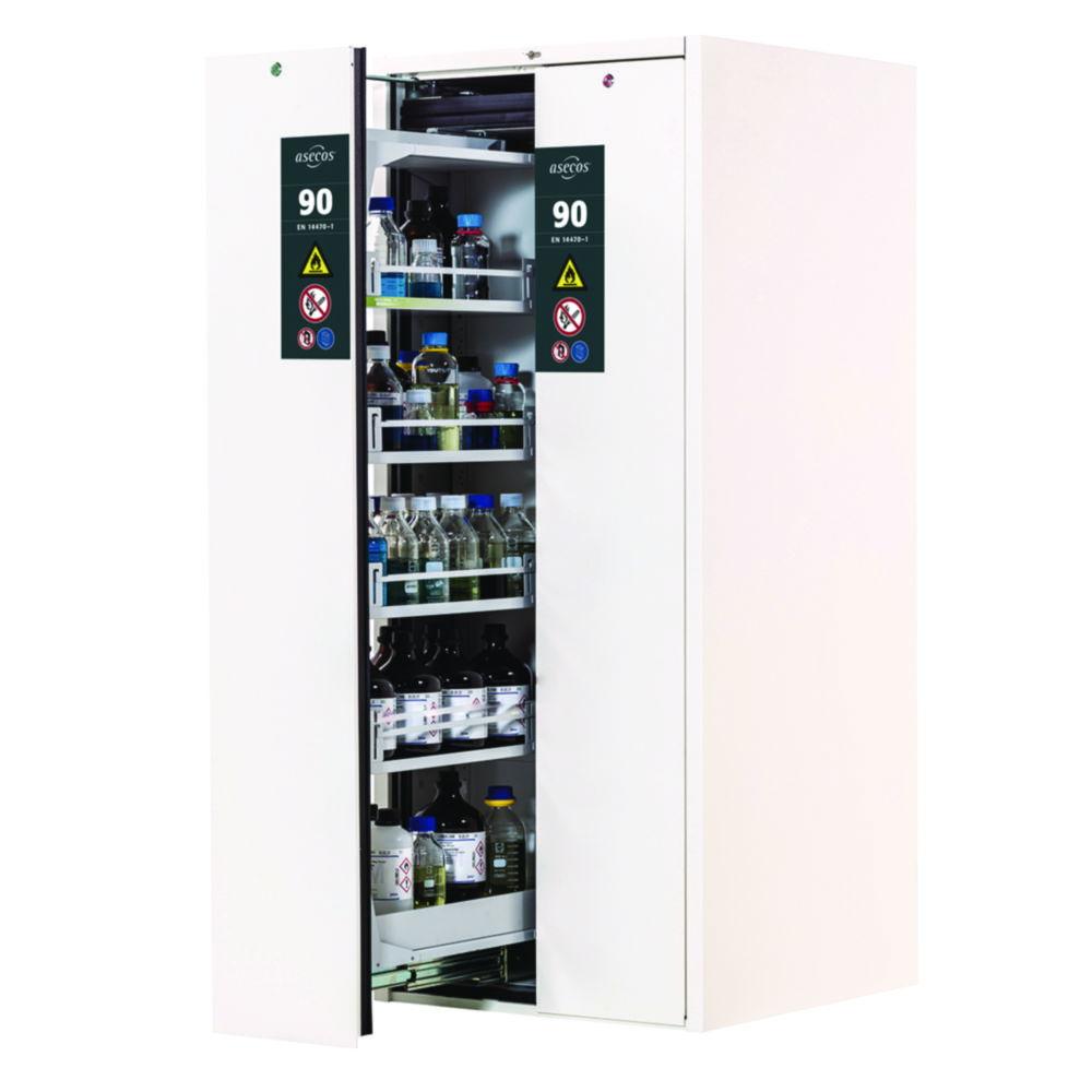 Asecos Safety Storage Cabinet Type 90 V-MOVE 819 x 863 x 1966 mm (HxWxD) Corpus and Doors RAL 9010 Pure White, Smooth