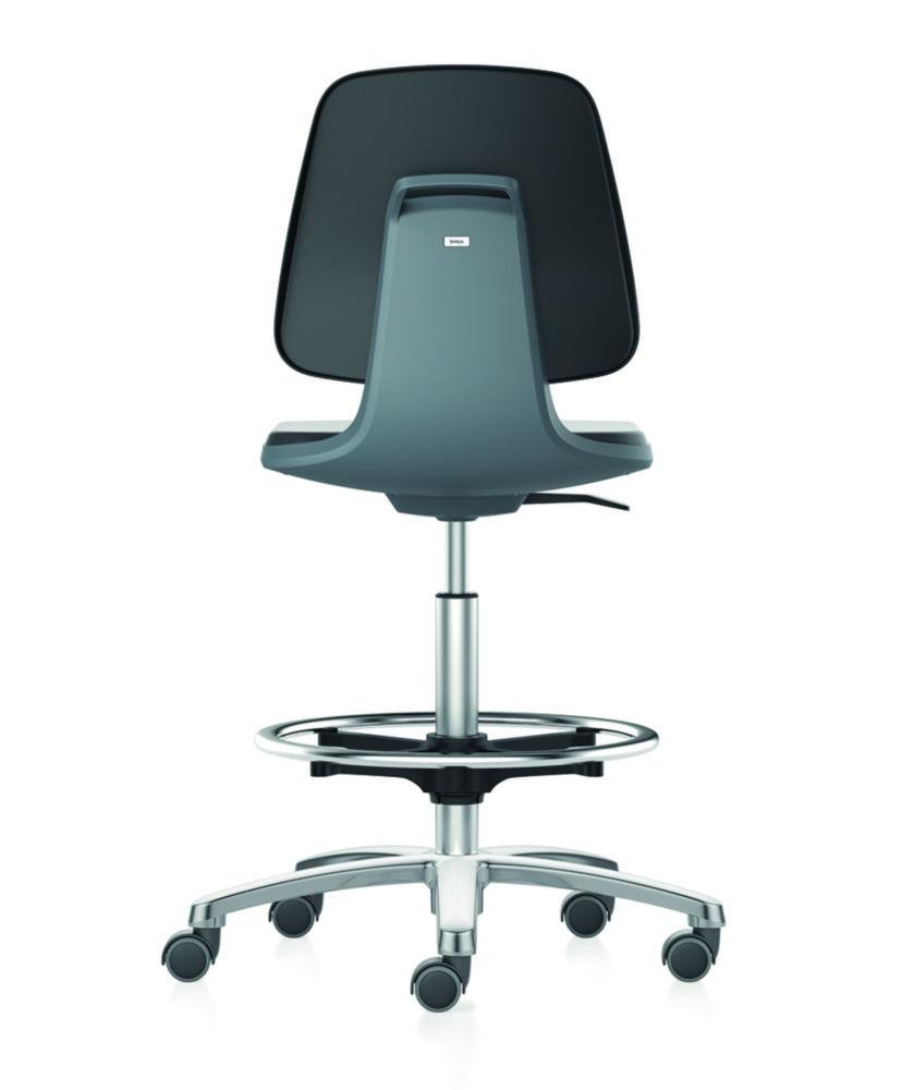 Interstuhl Büromöbel Laboratory Chair Labsit 4 Integral Foam 9588, Black, 2000 Seat, Anthracite Stop-and-Go Castors, and Foot Ring
