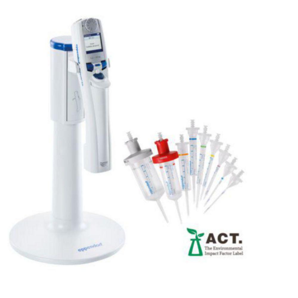 Eppendorf Multipette E3x Bundle with Charging Adapter, 1x CombiTips Advanced Assorted Packs, and Charger Stand (100-240V)