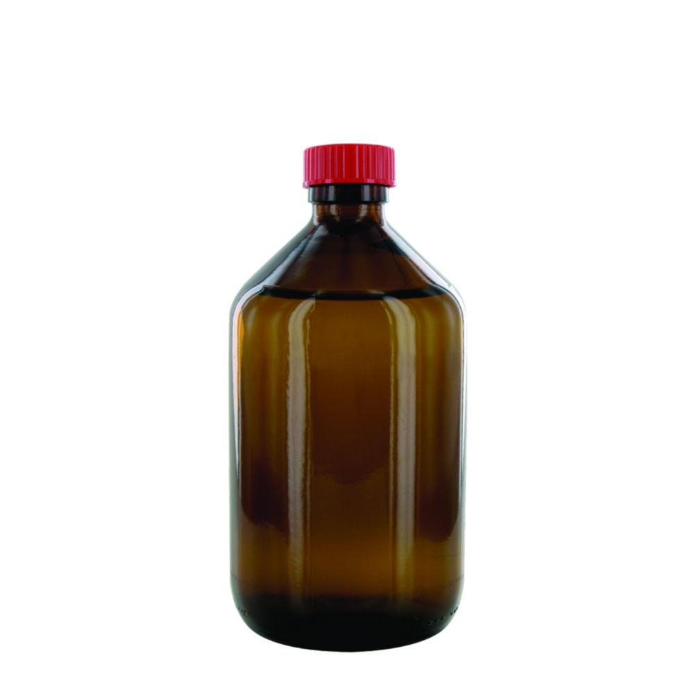 Behr Narrow Neck Bottle NB 500 GT, 500ml Amber Glass, with Closure and PTFE-Insert, Thread Dia. 28mm