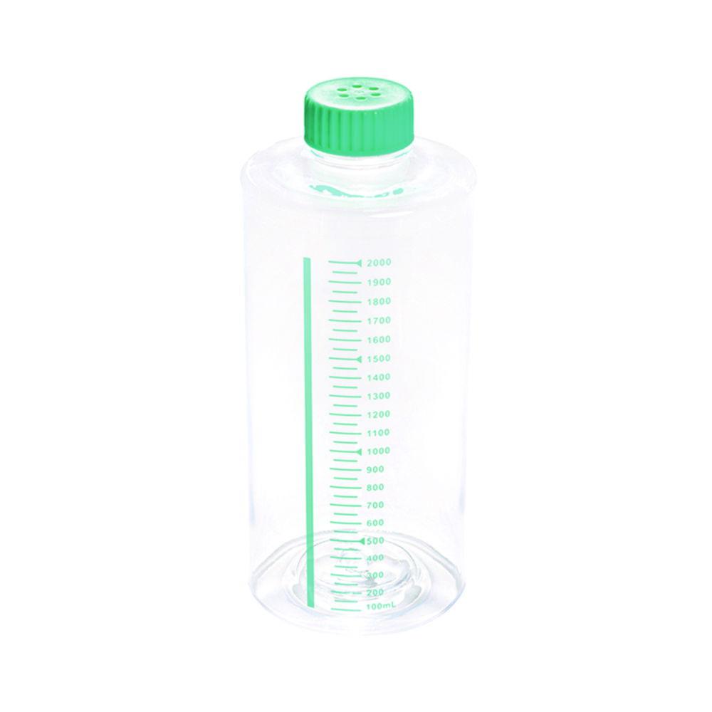 Jet Bio-Filtration Roller Bottles 2000 mL, Non-Treated, Easy Grip Vent Cap, Sterile, Pack of 12