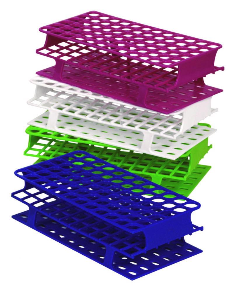 Heathrow Scientific Test Tube Rack OneRack for 24 Tubes of 30mm Ø Yellow, POM, 110x282x85mm

